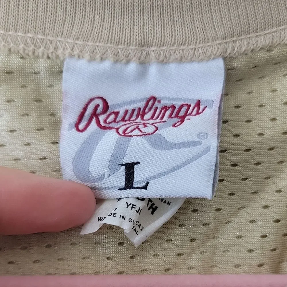 Rawlings Sports Jersey Cream Black Size L (Boys)